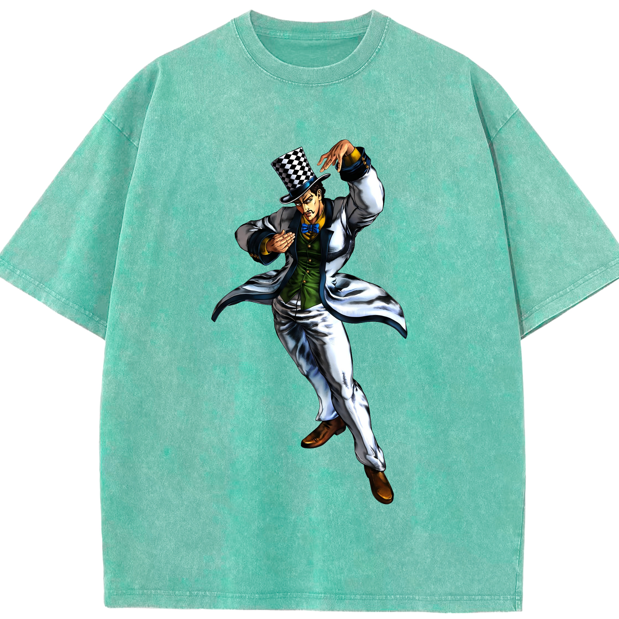 （画像用） ジョジョの奇妙な冒険 ウィル?アントニオ?ツェペリ JoJo's Bizarre Adventure Will Anthonio Zeppeli 綿100% ヴィンテージ風 半袖Tシャツ（フロントプリント）